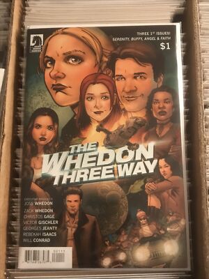 JOSS WHEDON THREE WAY #1 BUFFY THE VAMPIRE SLAYER SERENITY ANGEL & FAITH 2014-image