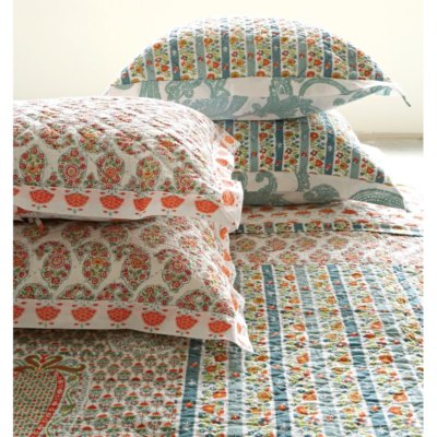 NEW Creative Co-Op 2 Standard Cotton Pillow Sham Floral BOHO French Country $108-image