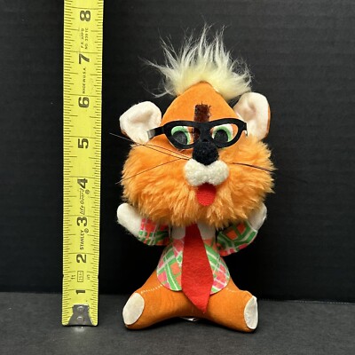 Vintage Jerry Elsner Orange Lion MCM Mid-Century Modern Plush Stuffed Animal-image