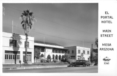 El Portal Hotel Main Street Mesa Arizona 1950s OLD PHOTO-image