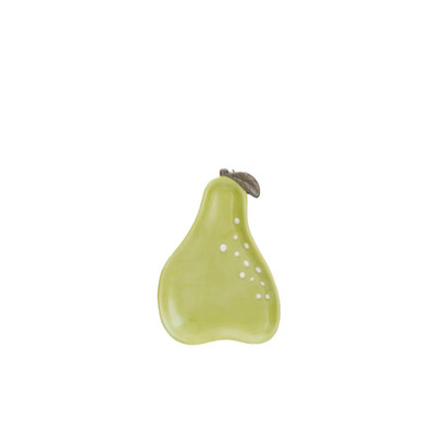 Creative Co-op Pear Stoneware Fruit Plate-image