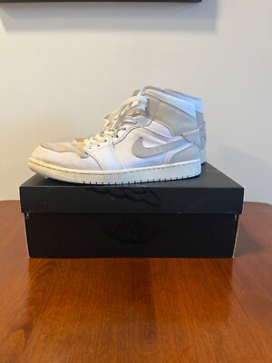 Air Jordan 1 Mid SE Craft Men's Size 11 Color White Gray Tan-image
