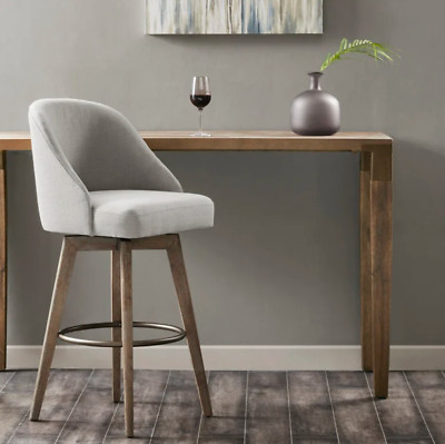 Joss & Main Catron Swivel Bar Stool in Gray-image