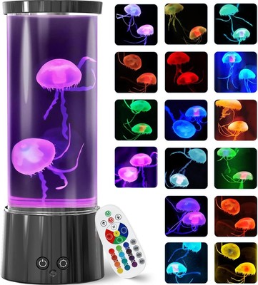 Lámpara de medusas Lámpara de mesa con luz nocturna que cambia de color-image