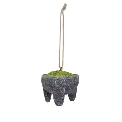 Creative Co-op Guacamole in Molcajete Resin Ornament Bauble-image