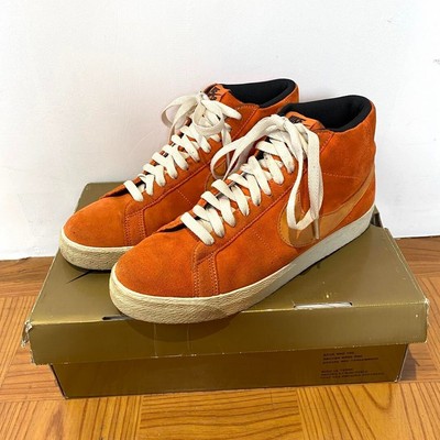 NIKE Blazer Premium Shoes Orange US9 USED 202411M-image