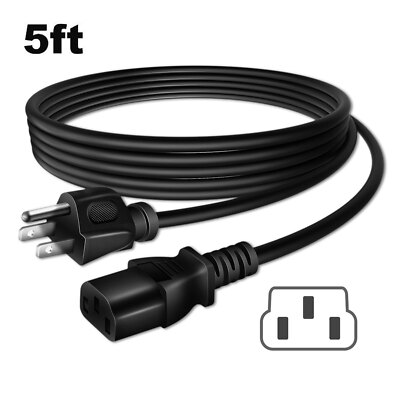 5ft UL AC Power Cord Cable For Mesa Boogie Amps Heavy Duty Mains 3-Prong Plug-image
