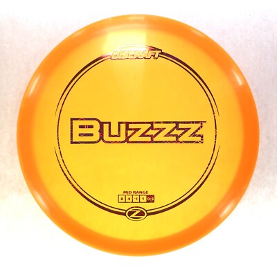 DISC GOLF DISCRAFT Z BUZZZ STRAIGHT MID-RANGE 177+g ORANGE W/ PINK FOIL-image
