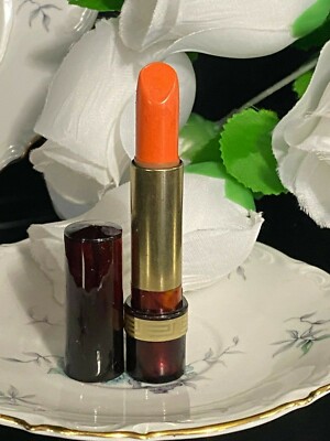 VINTAGE COLLECTIBLE REVLON MID CENTURY LUSTROUS  LIPSTICK BIG ORANGE 75  NEW-image