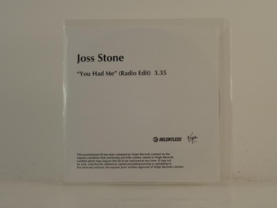 JOSS STONE YOU HAD ME (H1) 1 Track Promo CD Single White Sleeve RELENTLESS RECOR-image