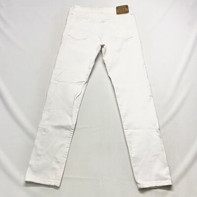 Polo Ralph Lauren The Sullivan Slim Jeans Men XL White Denim Straight Leg Preppy-image