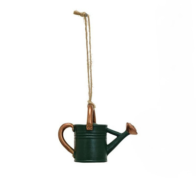 Creative Co-op Dark Green Watering Can Ornament Bauble-image