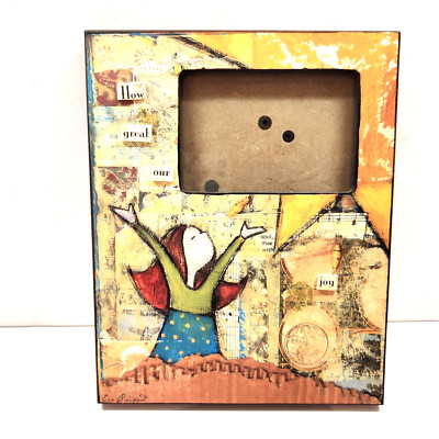 Creative Co-op by Eva Crawford How Great Our Joy 3.5x5 Photo Girl Picture Frame-image