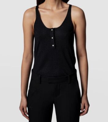 $238 Zadig & Voltaire Women Black Joss We Wool-blend Sweater Top Size L-image