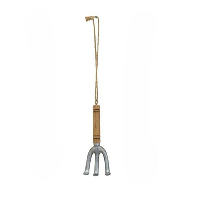 Creative Co-op Gardening Tool Rake Resin Ornament Bauble-image