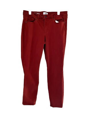 Sonoma 14 Straight Leg Burnt Orange Women's Jeans Skinny Stretch Mid Rise Rust-image