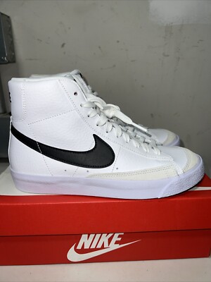 Nike GS Blazer Mid 77 DA4086-100 White/Black Size 5Y-image