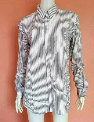 JOHN LAWRENCE SULLIVAN STRIPED MENS BUTTON DOWN LONG SLEEVED SHIRT SIZE 40-image