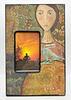 Creative Co-Op Picture Frame Seeker Metal Bird Mixed Media NOS NWT 4