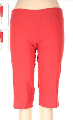 Lululemon Red/Orange Knee Length Leggings Sz 8 EUC-image