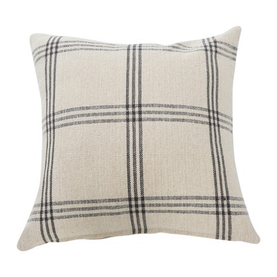 Square Plaid Cotton, Grey Pillow-image