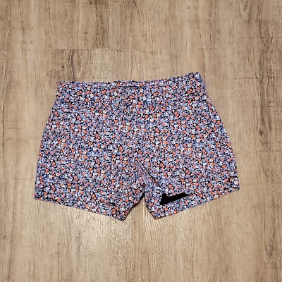 GAP Floral Navy & Orange Shorts ~ Sz 0 ~ Mid Rise ~ Blue ~ 3