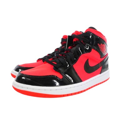 Men 9.0US Nike Women'S Air Jordan 1 Mid Sneakers Red/Black Bq6472 600-image