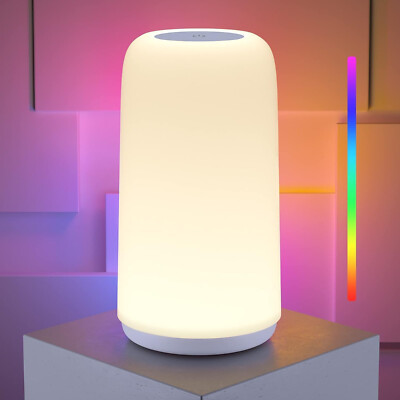 Lamparas De Mesa De Noche Con Puerto USB Lampara Para Escritorio Dormitorio Sala-image
