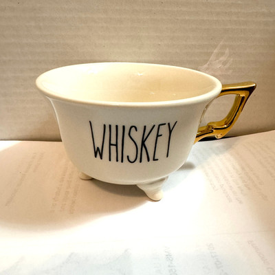Liquour Whiskey Cup Gold Handle by Creative Co-op-image