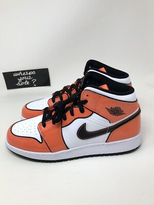 Nike Air Jordan 1 One Mid Turf Orange Size 7Y Grade School wmns 8.5 GS BQ6931-80-image