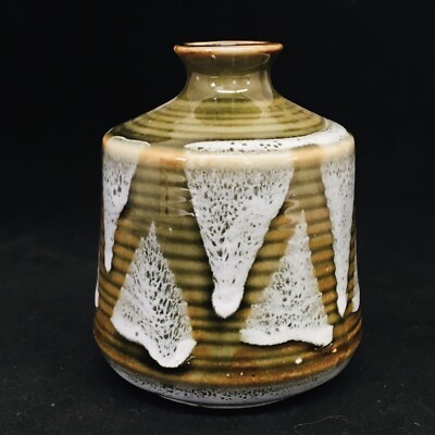 Sawtooth Weed Pot Genuine Stoneware Creative Decorative Co Inc Made in Japan -image