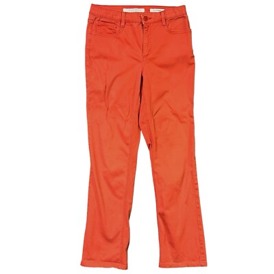 Jones New York Jeans Orange Stretch Sutton Straight Mid Rise Slimming Women 6-image