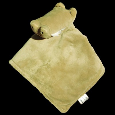 Creative Co-Op Crocodile Lovey Security Blanket 12” Alligator Baby Plush Coop-image