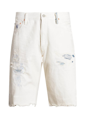 $168 Polo Ralph Lauren Men's,Sullivan Slim Distressed Cutoff Denim Short,Blue,34-image
