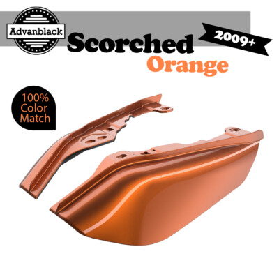 Scorched Orange Mid Frame Air Deflector Heat Shield Fits 2009+ Harley Davidson-image