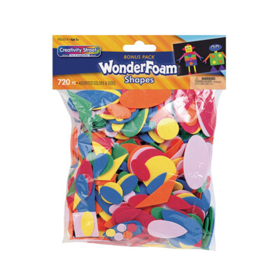 Creativity Street WonderFoam Shapes, Assorted Sizes, 720 Pieces-image