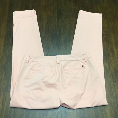 Tommy Hilger Ankle A La Cheville Chino Pants Tapered Sz 6 Orange Peach Mid Rise-image