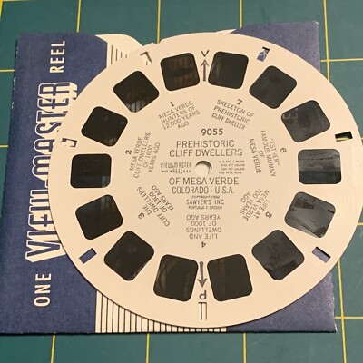 Single view-master Reel 9055 Prehistoric Cliff Dwellers Mesa Verde Colorado 1L-image