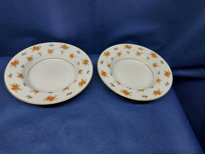 Vintzge Mid-century Noritake Dulcey Set/2 Wide Rimmed Soup/Salad Bowls Retired -image