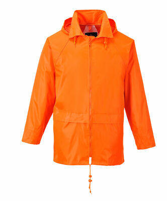 Portwest US440 Mens Waterproof Rain Jacket Lightweight Coat Pack Away Hood-image