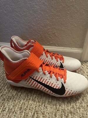 Nike Alpha Menace Pro 2 Mid White Brilliant Orange Size 12M ‼️STEAL PRICE ‼️-image