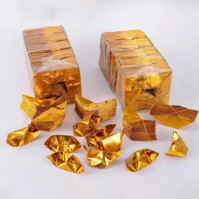 1000PcsChinese Joss Paper Folding Gold Ingot, Burn Completely-image