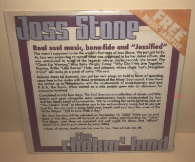 Joss Stone CD The Chokin Kind 3 track single sampler highlights soul sessions-image