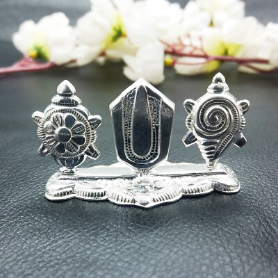Joss Stick Stand, Divine Silver Shankh, 925 Sterling Silver Incense Stick Stand-image