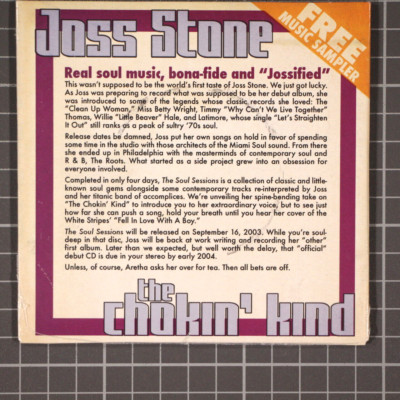 The Chokin' Kind by Joss Stone (CD, Promo, Single) Sealed-image