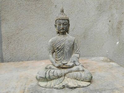 Old tibet buddhism Fane Joss bronze Sakyamuni Shakyamuni Amitabha Buddha Statue-image