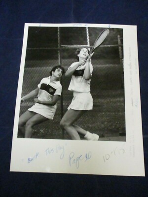 1983 Alison Begner Meghan O'Sullivan C-C H.S. doubles tennis Glossy Press Photo-image