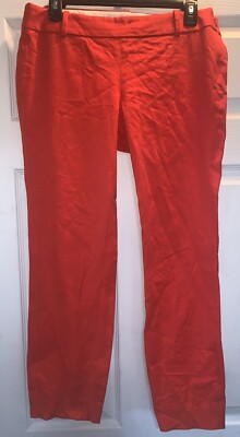 J. Crew Minnie Orange Cropped Pants Size 6-image