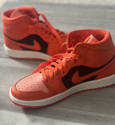 Size 7.5 - Air Jordan 1 SE Mid Rush Orange W-image