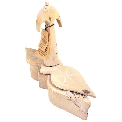 Wood Masala Box Creative Co Op India Folk Art Carved Apothecary Spice Jewelry-image